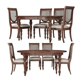 Dining group lifestyle table chairs victoria tobacco